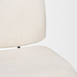 Nora Cream/Matte Black Fabric Accent Chair