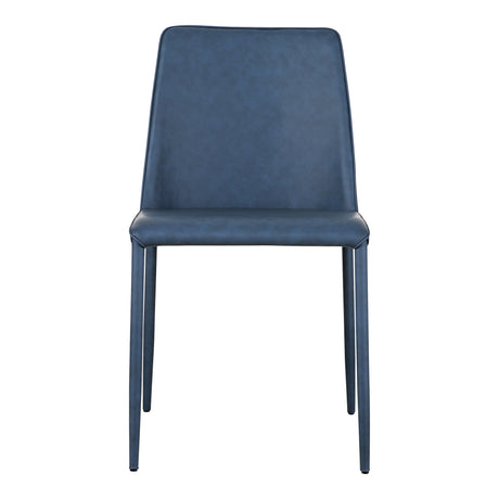 Nora Ocean Cavern Grey Vegan Leather Dining Chair (Set of 2) - Ornate Home