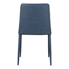 Nora Ocean Cavern Grey Vegan Leather Dining Chair (Set of 2) - Ornate Home