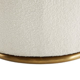 Nora White Boucle Upholstered Swivel Chair - Ornate Home
