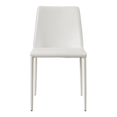 Nora White Vegan Leather Dining Chair (Set of 2) - Ornate Home