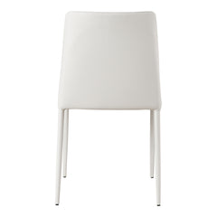 Nora White Vegan Leather Dining Chair (Set of 2) - Ornate Home