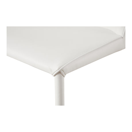 Nora White Vegan Leather Dining Chair (Set of 2) - Ornate Home