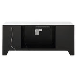 Noralie 59" TV Stand w/ LED Glass Shelves & Fireplace Insert - Ornate Home