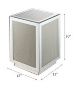 Noralie  Accent Table with Faux Diamond Inlay - Ornate Home