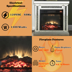 Noralie Angled Frame Fireplace - Ornate Home