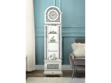 Noralie Arched Top Faux Diamonds Grandfather Clock - Ornate Home