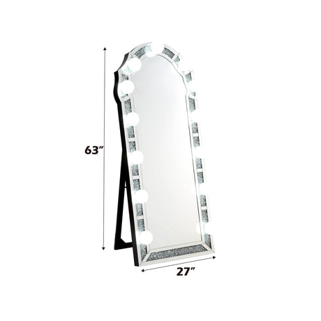 Noralie Beveled Mirrored Floor Mirror - Ornate Home