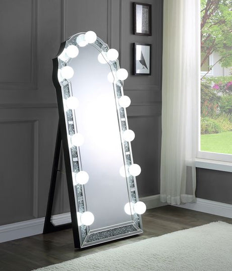 Noralie Beveled Mirrored Floor Mirror - Ornate Home