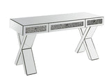 Noralie Clear Glass/Faux Diamonds Writing Desk - Ornate Home
