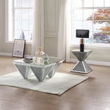 Noralie Coffee Table Inversed Pyramid Base - Ornate Home