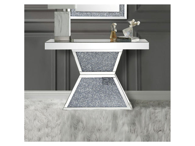 Noralie Console Table Geometric Pedestal Base - Ornate Home