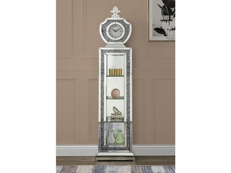 Noralie Decorative Shield Faux Diamonds Grandfather Clock - Ornate Home