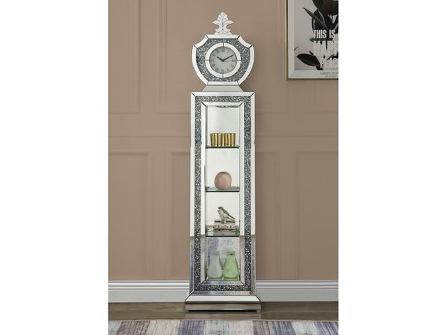 Noralie Decorative Shield Faux Diamonds Grandfather Clock - Ornate Home