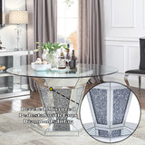 Noralie Dining Table Angular Hexagonal Base - Ornate Home