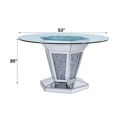 Noralie Dining Table Angular Hexagonal Base - Ornate Home