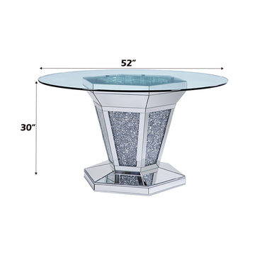Noralie Dining Table Angular Hexagonal Base - Ornate Home