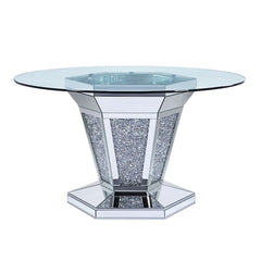 Noralie Dining Table Angular Hexagonal Base - Ornate Home