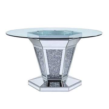 Noralie Dining Table Angular Hexagonal Base - Ornate Home