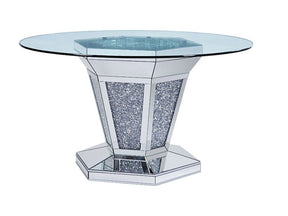 Noralie Dining Table Angular Hexagonal Base - Ornate Home