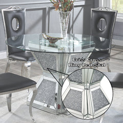 Noralie Dining Table Hourglass Style Base - Ornate Home