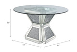 Noralie Dining Table Hourglass Style Base - Ornate Home