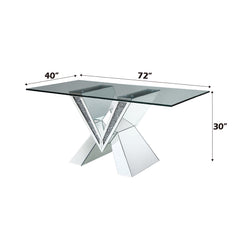 Noralie Dining Table V Shape Base - Ornate Home