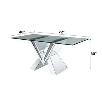 Noralie Dining Table V Shape Base - Ornate Home