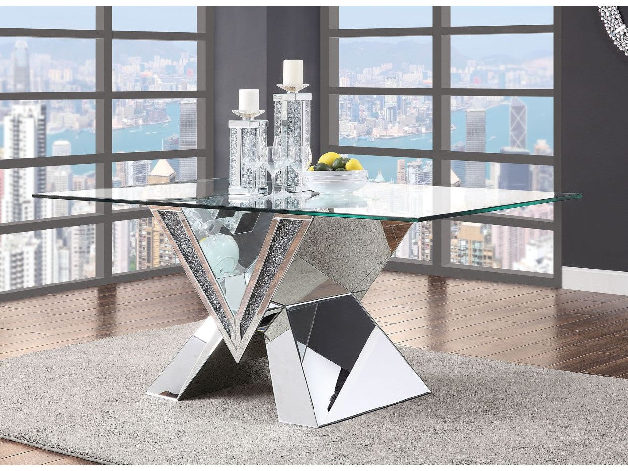 Noralie Dining Table V Shape Base - Ornate Home