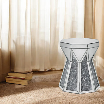 Noralie End Table Octagonal Drum Shape - Ornate Home