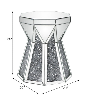 Noralie End Table Octagonal Drum Shape - Ornate Home