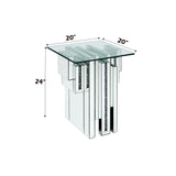 Noralie End Table Square (Layered Mirror Block) - Ornate Home