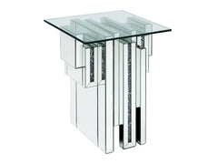 Noralie End Table Square (Layered Mirror Block) - Ornate Home
