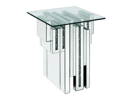 Noralie End Table Square (Layered Mirror Block) - Ornate Home