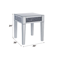 Noralie End Table Square (Top Band Plain) - Ornate Home