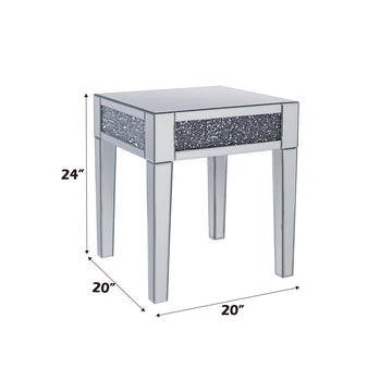 Noralie End Table Square (Top Band Plain) - Ornate Home
