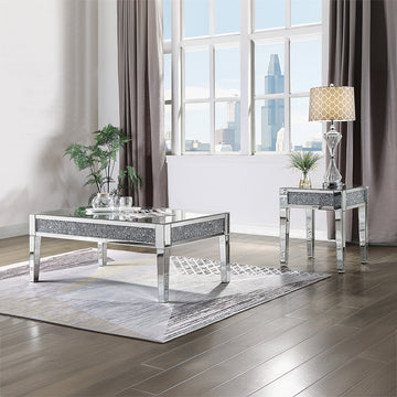 Noralie End Table Square (Top Band Plain) - Ornate Home