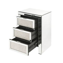 Noralie Faux Diamonds 3 Drawers Accent Table - Ornate Home