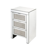 Noralie Faux Diamonds 3 Drawers Accent Table - Ornate Home