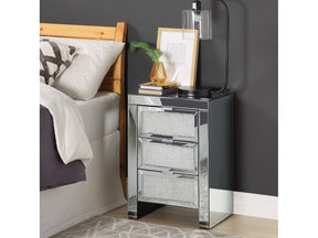 Noralie Faux Diamonds 3 Drawers Accent Table - Ornate Home