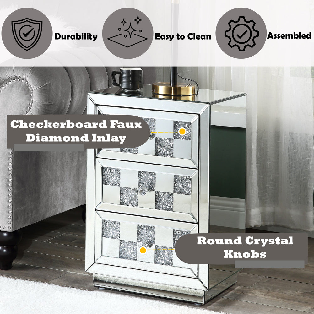 Noralie Faux Diamonds Accent Table - Ornate Home