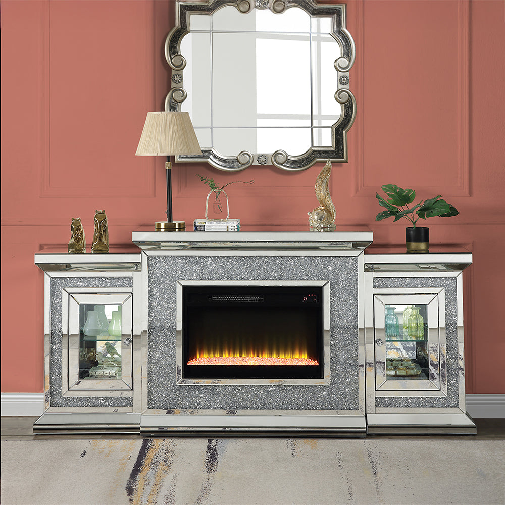 Noralie Faux Diamonds Fireplace 39" H - Ornate Home