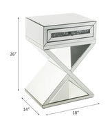 Noralie Faux Diamonds X-Base Accent Table - Ornate Home