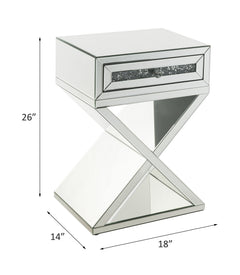 Noralie Faux Diamonds X-Base Accent Table - Ornate Home