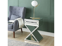 Noralie Faux Diamonds X-Base Accent Table - Ornate Home