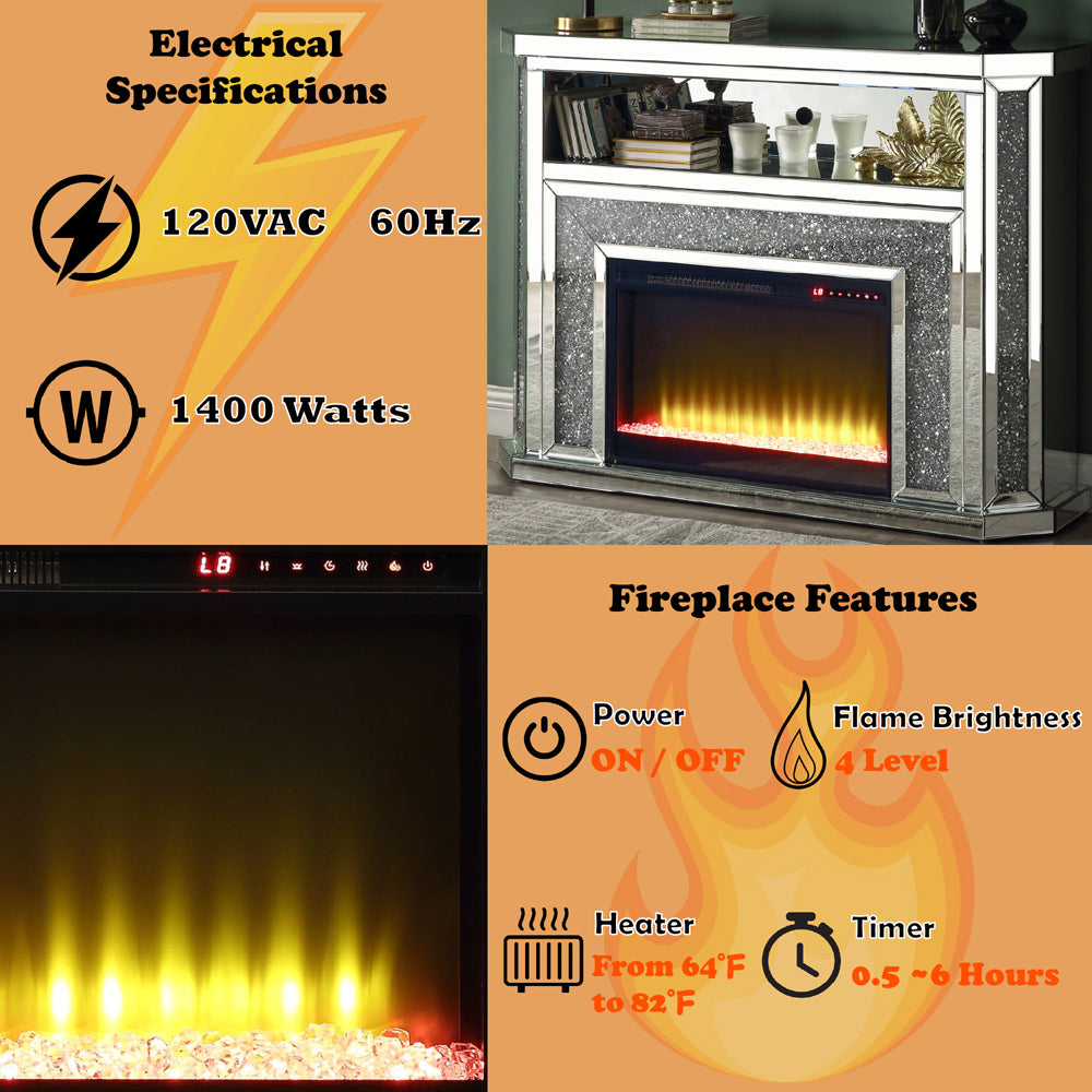 Noralie Fireplace w/Led - Ornate Home