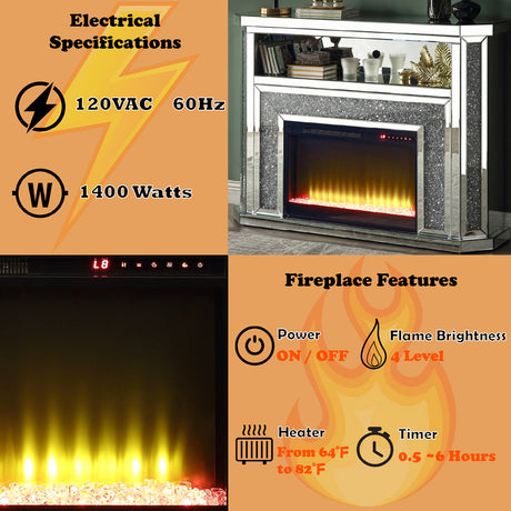 Noralie Fireplace w/Led - Ornate Home