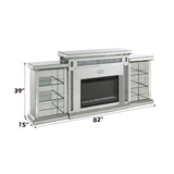 Noralie Glam Style LED Fireplace w/ Bluetooth - Ornate Home