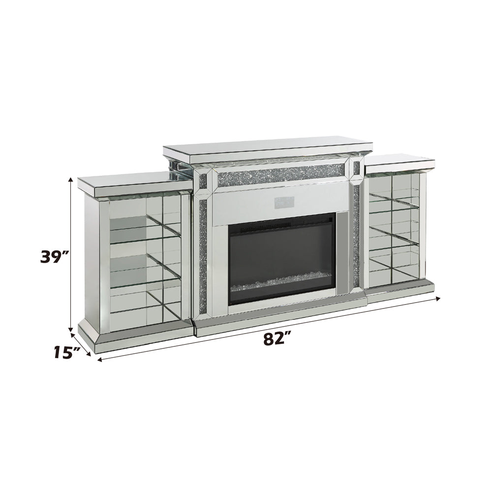 Noralie Glam Style LED Fireplace w/ Bluetooth - Ornate Home