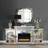 Noralie Glam Style LED Fireplace w/ Bluetooth - Ornate Home